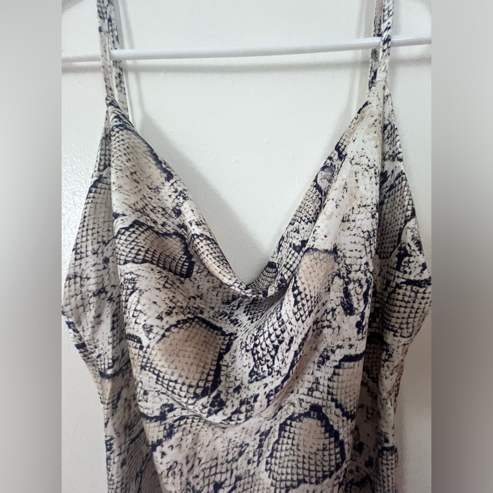 Paper Heart .Silky , straight ,long dress . Size small.
